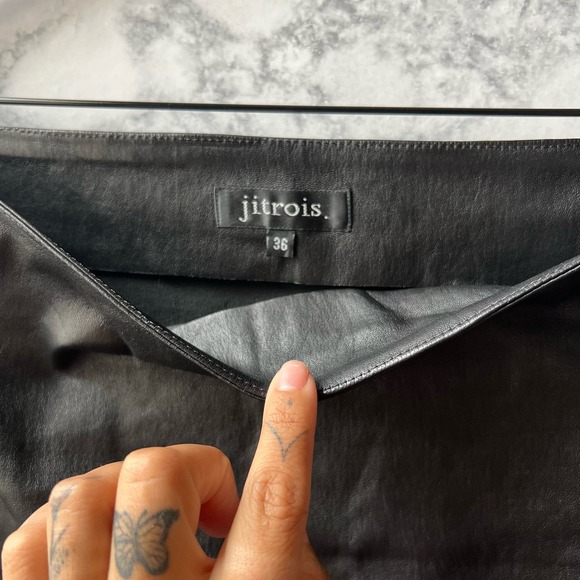 Jitrois SOLO Mini Skirt in Stretch Leather Size 36 - Picture 6 of 9